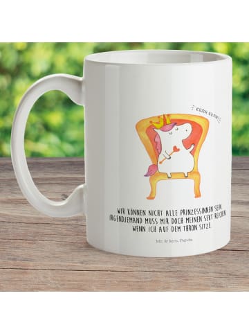 Mr. & Mrs. Panda Mehrwegbecher Einhorn Prinzessin mit Spruch in Weiß