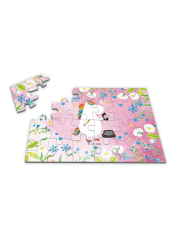 Mr. & Mrs. Panda Puzzle Einhorn Sekretärin ohne Spruch in Rot Pastell