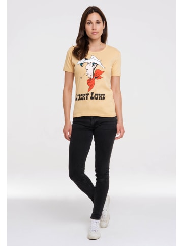 Logoshirt T-Shirt Lucky Luke Portrait in beige