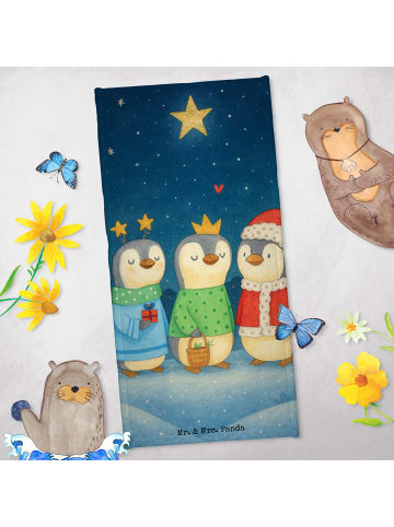 Mr. & Mrs. Panda sporthandtuch Winterzeit Heilige drei Könige De... in Eisblau