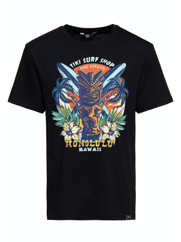 King Kerosin King Kerosin T-Shirt Tiki Surf Shop in black