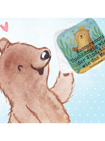 Mr. & Mrs. Panda Topfuntersetzer Wassermann Astrologie Design mi... in Weiß