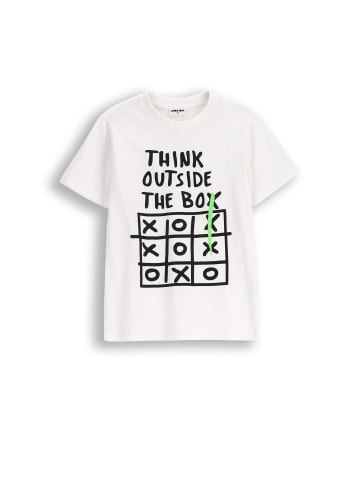 MOKIDA Baumwoll-T-Shirt mit kurzen Ärmeln in weiß