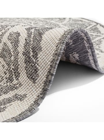 NORTHRUGS In- & Outdoor Wendeteppich Siruma rund grau creme