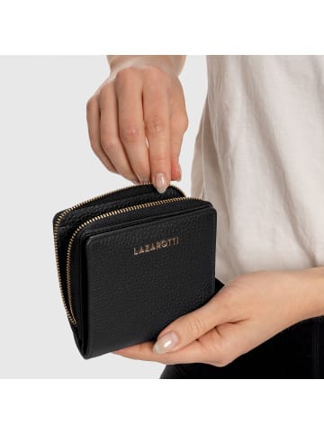 Lazarotti Bologna Leather Geldbörse Leder 10 cm in black