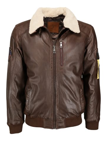 TOP GUN Lederjacke TG20193144 in braun