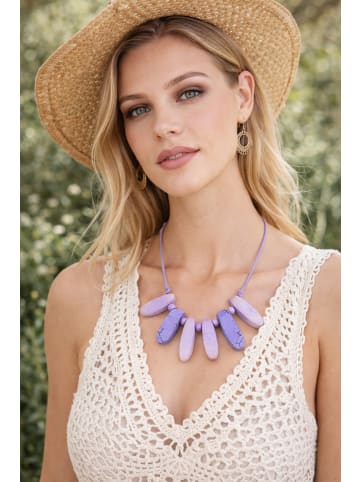 collezione alessandro Kurze Kette " Christa " in lila