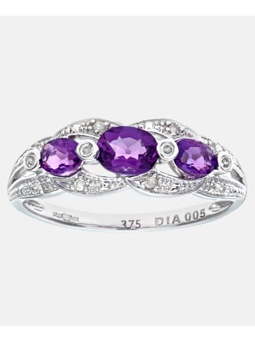 Diamant L'éternel Ring aus 375 Weißgold mit Diamant mit Amethyst