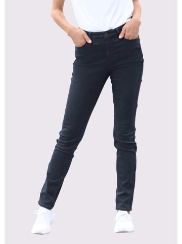 GOLDNER Jeanshose Lange Freizeithose BELLA mit Formbund in dunkelblau