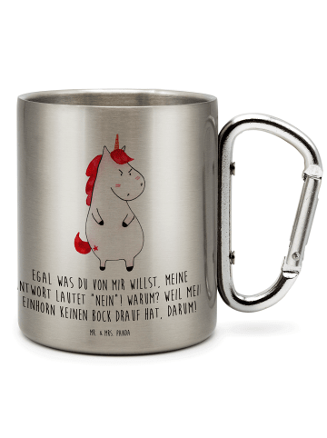 Mr. & Mrs. Panda Kaffeebecher Einhorn Wut mit Spruch in Silber