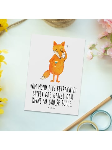 Mr. & Mrs. Panda Grußkarte Fuchs Lord mit Spruch in Weiß