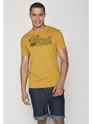 GreenBomb T-Shirt Animal Bearland in Ocker