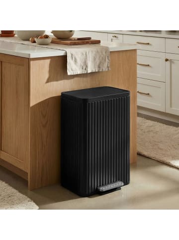 SONGMICS Abfalleimer Patia in Schwarz - (B)33.6 x (H)62.5 x (T)40.3 cm - 50 L