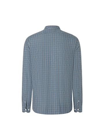 März Hemd in blau grau