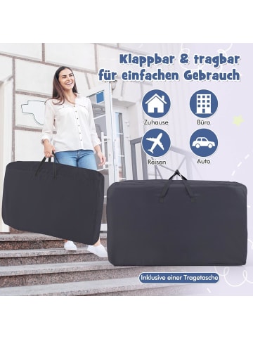 COSTWAY 3 in 1 Beistellbett in Anthrazit