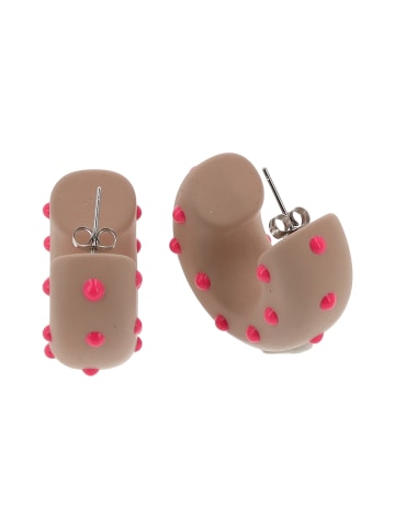 myMo Women Earrings in Light Brown Rose