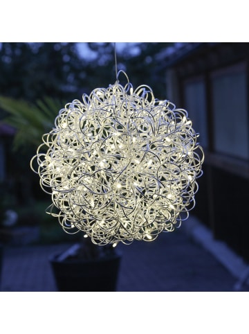 MARELIDA LED Drahtkugel Sphere 50LED D: 30cm für Außen in silber