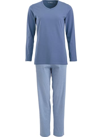 REDBEST Single-Jersey Schlafanzug in jeansblau