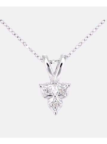 Diamant L'éternel Halskette mit Anhänger aus 375 Weißgold mit Diamant Stern