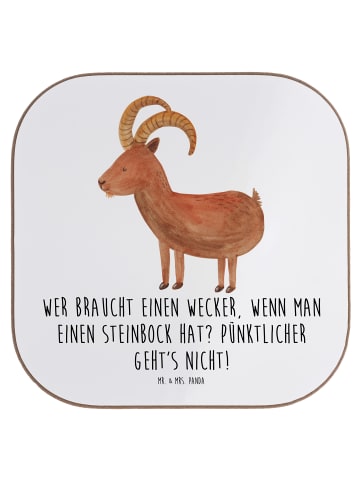 Mr. & Mrs. Panda Untersetzer Steinbock Wecker mit Spruch in Weiß