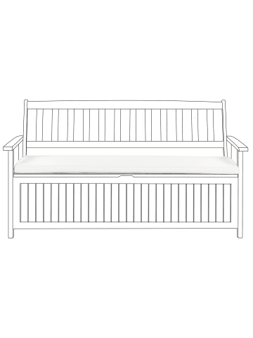 Beliani Auflagen SOVANA in Weiß - (W) 148 x (H) 5 x (L) 45 cm