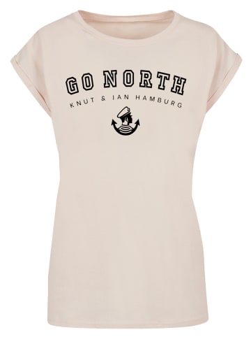 F4NT4STIC T-Shirt Go North Knut & Jan Hamburg in Whitesand