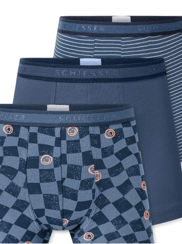 Schiesser Trunk 955 Multi in blau-weiß gestreift, dunkelblau