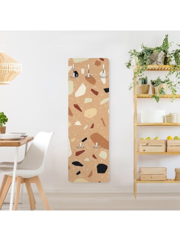 WALLART Garderobe - Terrazzo Muster Florenz in Braun