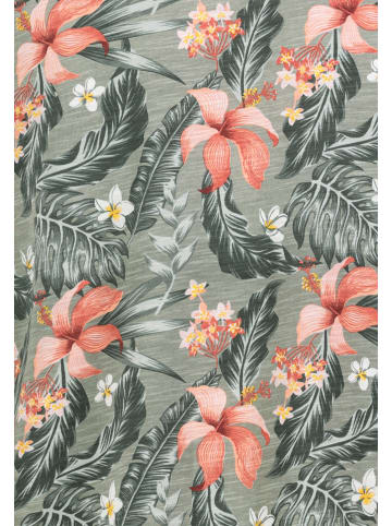 Eight2Nine Bequemes KurzarmT-Shirt Blumenmuster Casual in Grün-2