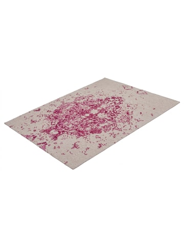 Kayoom Wohnzimmer Teppich – Kurzflorteppich Ballerina 700 80 x 150 cm in creme - pink - rechteckig