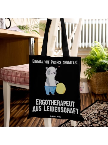 Mr. & Mrs. Panda Schultasche Ergotherapeut Leidenschaft mit Spruch in Schwarz