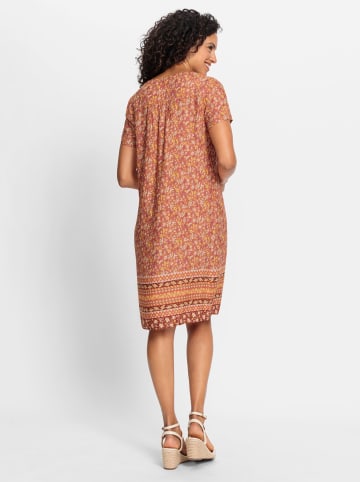 WITT WEIDEN Druck-Kleid in papaya-rotbraun-bedruckt