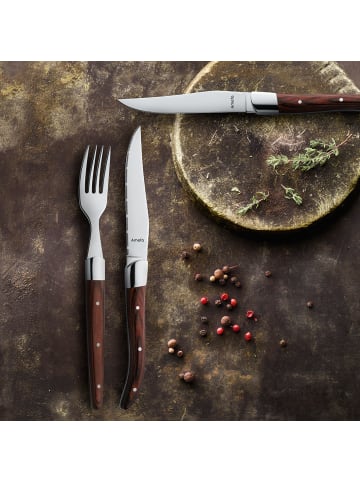 Amefa Steakmesser Set ROYAL STEAK in holz hochglanzpoliert