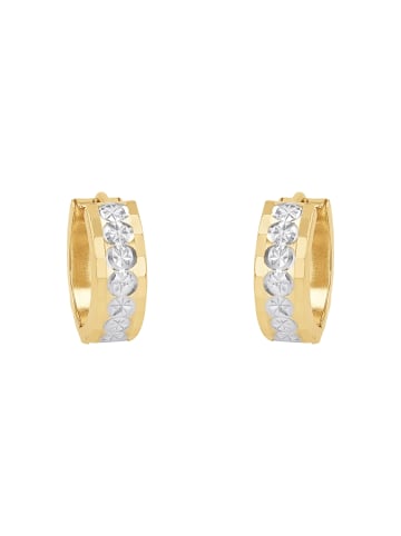 Amor Creolen Gold 585/14 ct in Bicolor