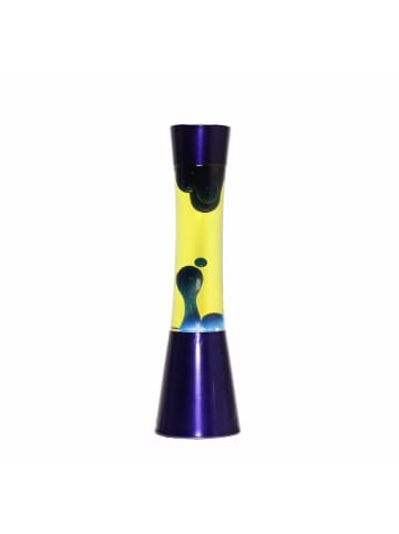 Licht-Erlebnisse Lavalampe EEK G (B)11 x (L)11 x (H)39.5 cm in Dunkelblau Gelb