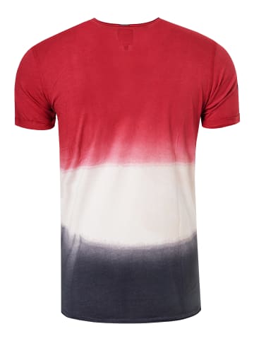 Rusty Neal Rundhals Batik T-Shirt in Bordo