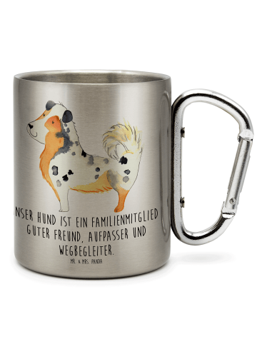 Mr. & Mrs. Panda Tasse Hund Australien Shepherd mit Spruch in Silber