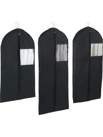 Wenko Kleidersack Deep Black 3-teiliges Set, Kleidersack Mod. Deep Black 3-teiliges Set in Schwarz