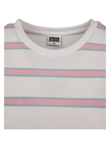 Urban Classics Cropped T-Shirts in white/girlypink