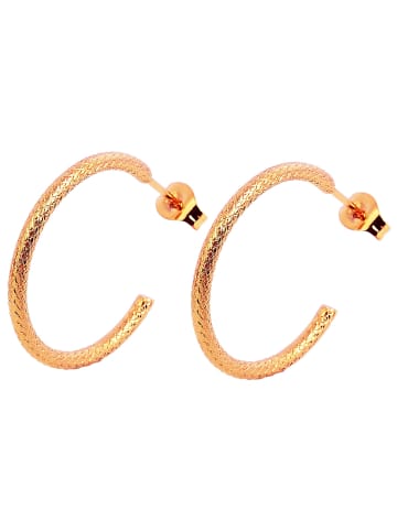 Adeliás Damen Ohrringe – Creole aus Edelstahl in gold