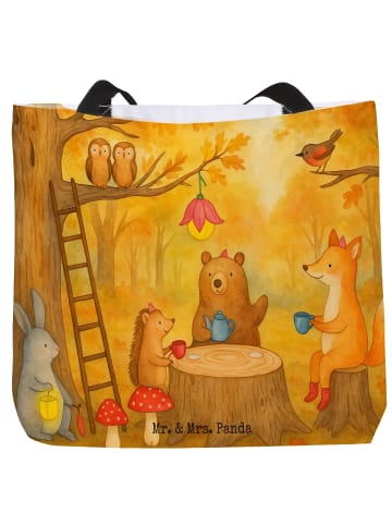 Mr. & Mrs. Panda Shopper Waldtiere Picknick Design ohne Spruch in Weiß