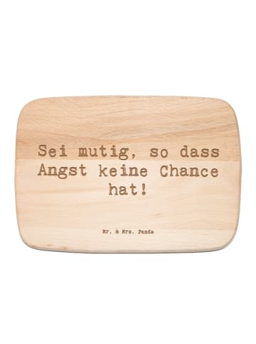 Mr. & Mrs. Panda Schneidebrett Spruch Angst überwinden mit Spruch in Transparent