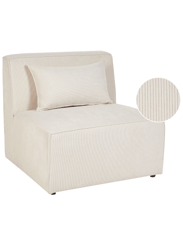 Beliani Sofaelement LEMVIG in Beige - (W) 83 x (H) 78 x (L) 83 cm