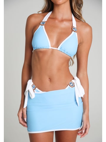 Moda Minx Minirock Contrast Binding in Powder Blue