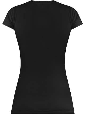 Janice 2 x Figurbetontes T-Shirt mit V-Ausschnitt Siena in Schwarz