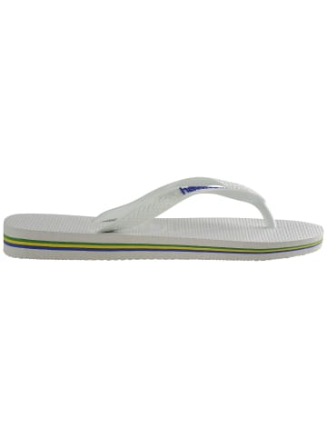 Havaianas Kinder-Flip-Flops „Brasil Logo“ Weiß