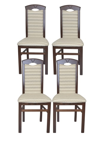 möbel-direkt 4-Fuß-Stuhl (4Stück) Laurenz in creme