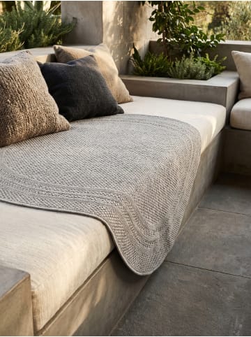 KADIMA DESIGN Outdoorteppich Boho Wetterfest UV-beständig Waschbar in Grau