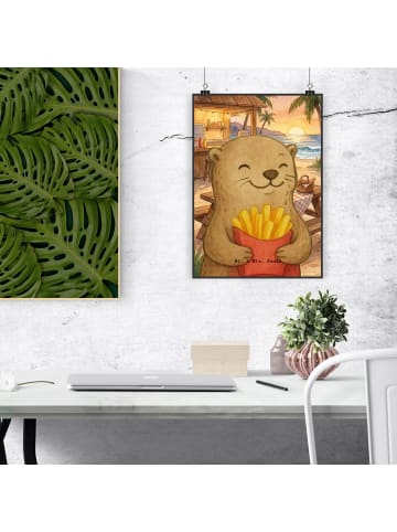 Mr. & Mrs. Panda Print Otter Pommes Design ohne Spruch in Weiß