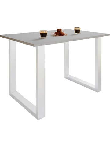 VCM  Premium Holz Esstisch Tisch Xona U Weiß in Grau